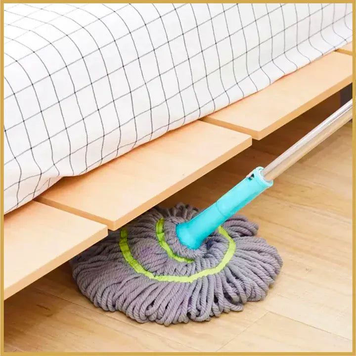 Extendable 90CM Twist Mop – 2-in-1 Rotatable Adjustable Floor Mop with Fine Fiber Fabric