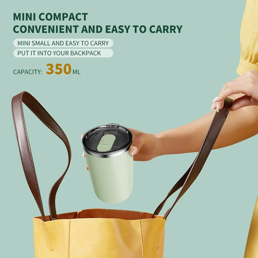 350ml Stainless Steel Automatic Self Stirring Mug Coffee Milk Juice Mixing Cup Magnetic Stirring Cup For Home Office And Trave