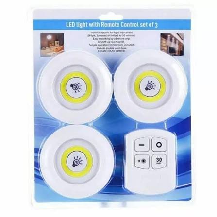 Pack Of 3 LED Remote Control Lights